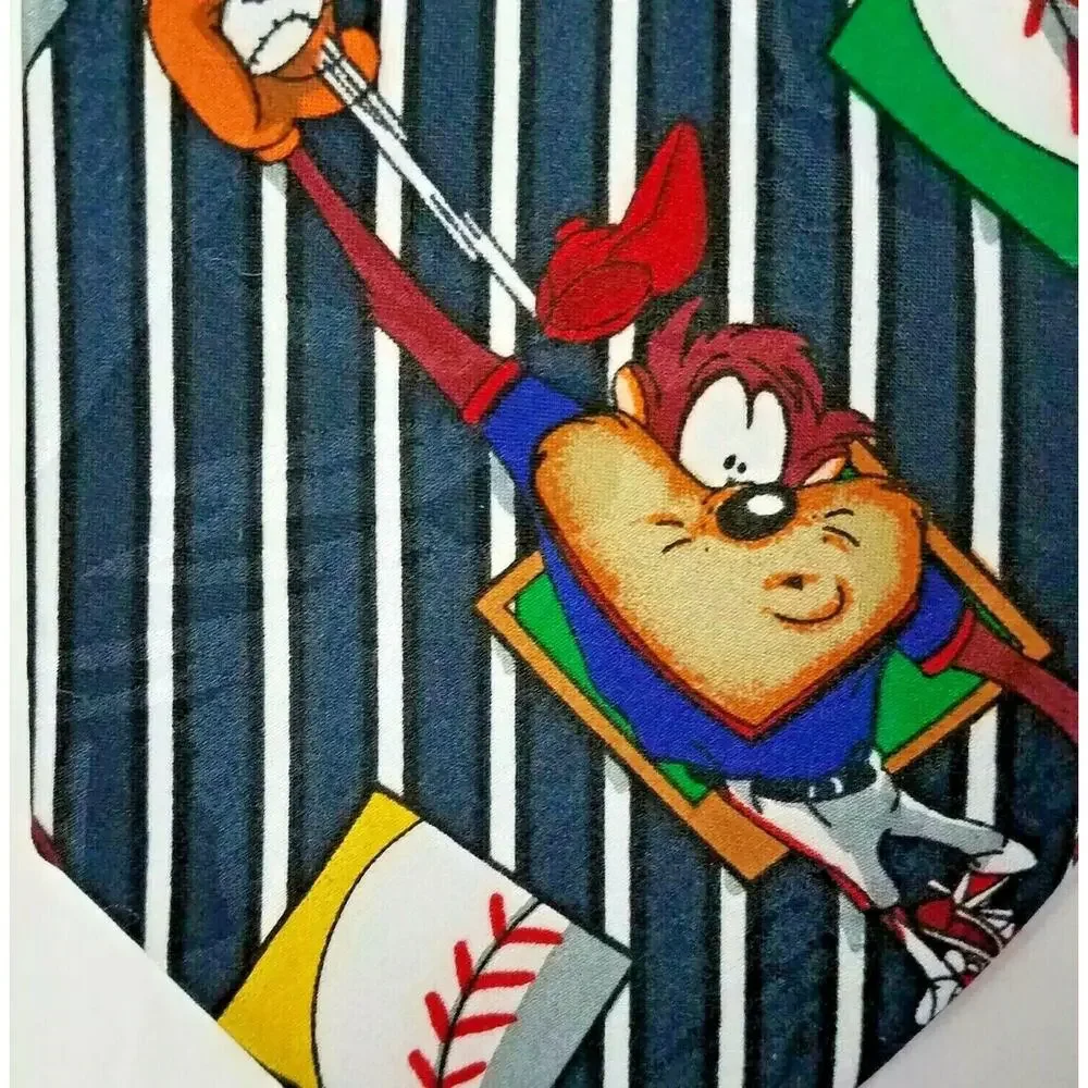 Looney Tunes Mania Baseball Tie 1993 Vintage Bugs Bunny